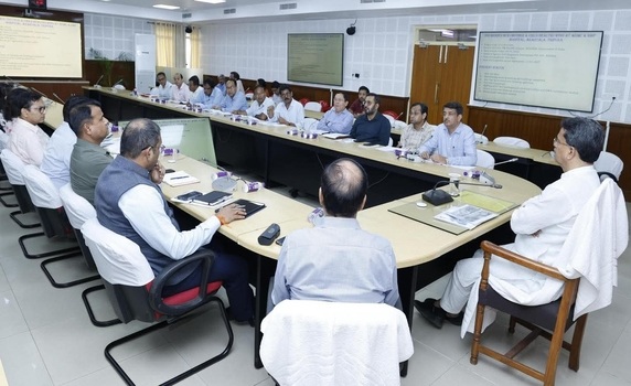 Tripura CM Dr Manik Saha reviews progress of infrastructure projects.